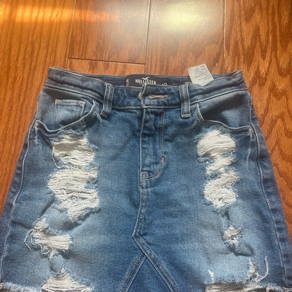 Hollister Blue Denim Skirt